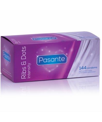 INTENSITY PUNTOS Condones texturizados con puntos y nervaduras pronunciadas