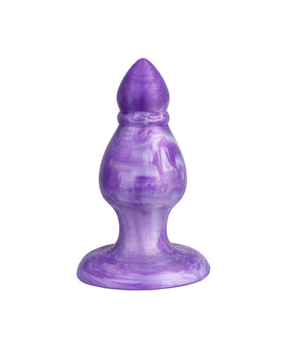 QUEEN PLUG FANTASY Plug anal Queen Fantasy em silicone líquido termorreativo lilás 9,2 cm