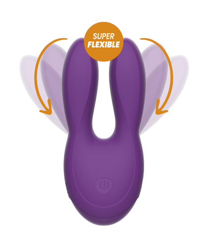 REWOBIT Vibrador clitoriano recarregável com design flexível e duplo