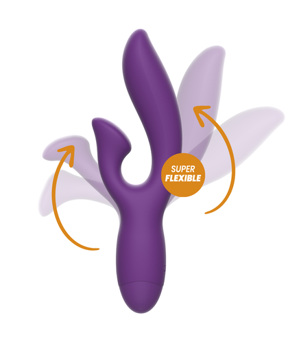 REWOFUN VIBRADOR FLEXIBLE CON Vibrador para estimulación intensa y profunda del clítoris