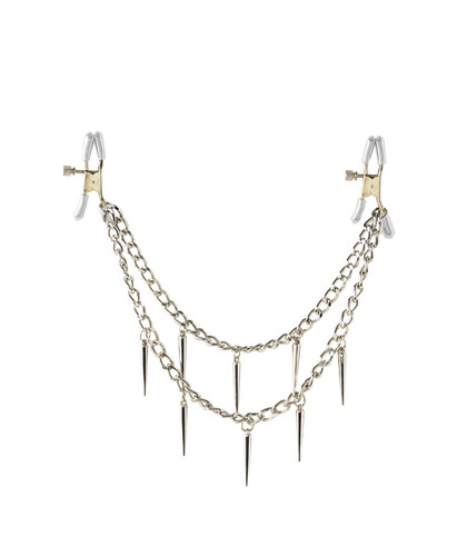 ROCK HARD NIPPLE CLAMPS Pinças ajustáveis para mamilos com um design decorativo único