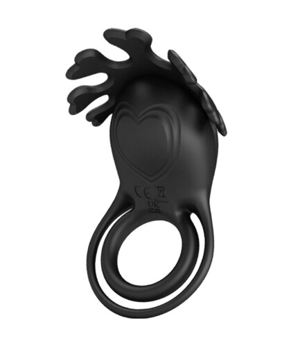 PETIT PULPE NOIR Anneau vibrant pour pénis rechargeable avec 7 fonctions