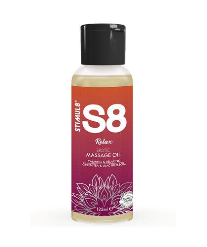 S8 MASSAGEM RELAX Óleo de massagem erótica com óleos essenciais, sem químicos