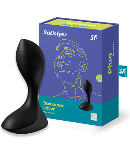 SATISFYER BACKDOOR LOVER Plug anal vibrante recargable con 12 funciones y sumergible