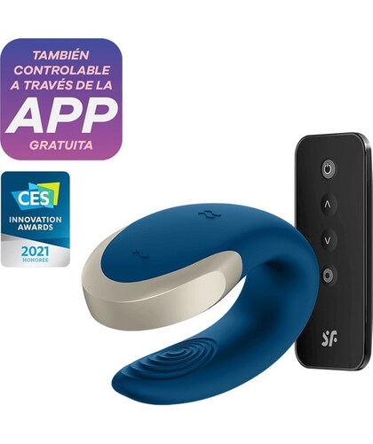 SATISFYER LUXURY DOUBLE LOVE Discover the ultimate in pleasure with our ergonomic toy that connects to an app! Featurin