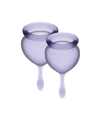 SATISFYER FEEL GOOD Coppetta mestruale in morbido silicone medico, disponibile in duo di misure, perfetta per