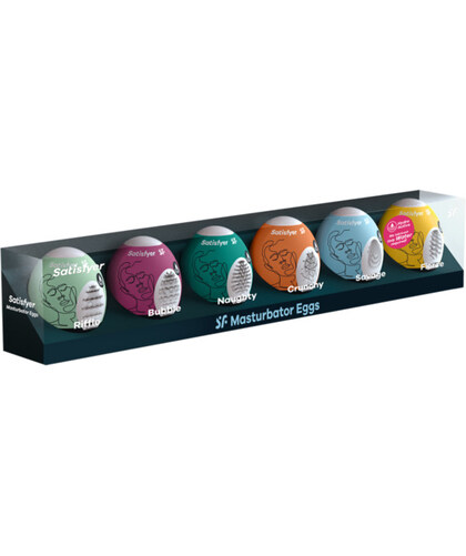SATISFYER PACK EGGS 6-Pack of Masturbation Eggs with Unique Textures