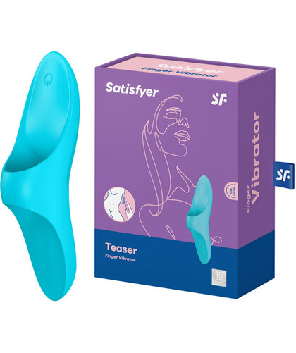 SATISFYER TEASER FINGER Vibrador de dedo, portátil e silencioso, com 12 modos
