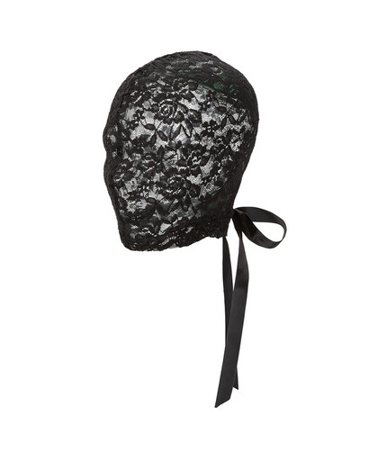 PASAMONTAÑAS DE ENCAJE Capucha de encaje estilo corsé para restricción visual sensual