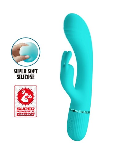 SCOCCO Vibratore rabbit con 10 modalità, silicone morbido, ricaricabile