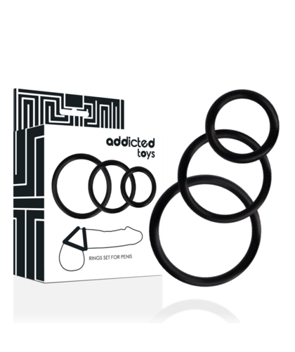 ADDICTED TOYS Kit de anillos elásticos, maximiza el placer y rendimiento