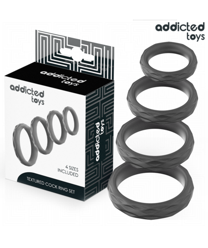 FALCON RINGS 4 texture-rich silicone sizes for longer-lasting pleasure