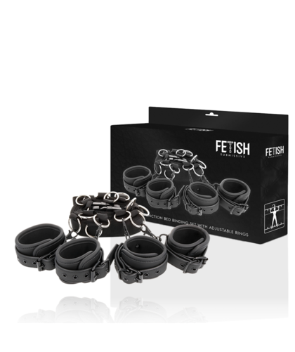 LUXURY MULTI FUNCION Les menottes de lit set ataduras cama luxury: juego bdsm emocionante