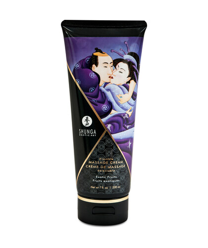 SHUNGA MASSAGE CREAM Indulge in the Sensual Raspberry-Flavored Edible Massage Cream