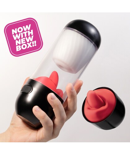 SLURPY Masturbatore maschile vibrante con effetto lingua