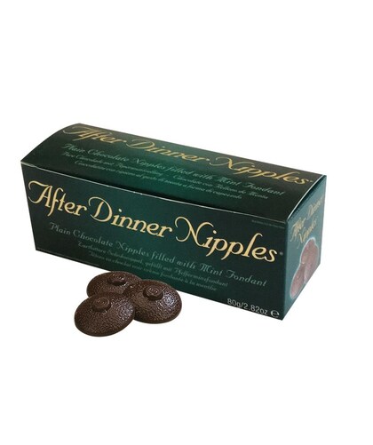 APRÈS DÎNER MAMELONS Chocolates érotiques au chocolat noir et à la menthe