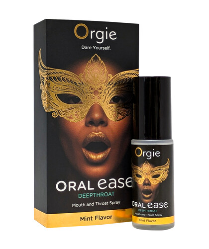 ORAL EASE Discover the soothing sensation of our Orgie Mint-Infused Throat Relaxing Spray. Perfectly