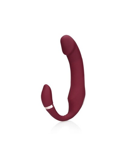 PECADO CARMESÍ Strap-on vibrante senza cinturino e dal design ergonomico, pensato per regalarti un'intens