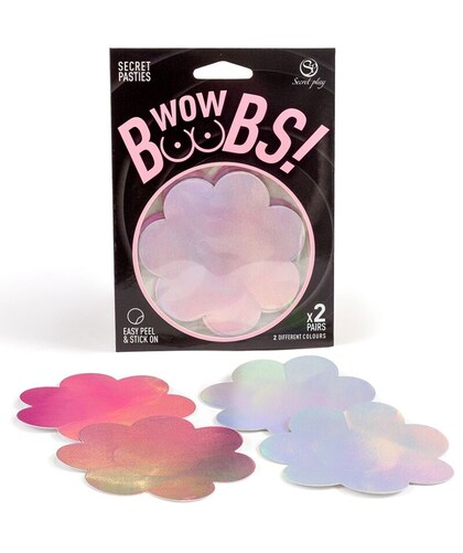 WOW BOOBS! SECRET PLAY Copripetti floreali olografici, versatili ed eleganti