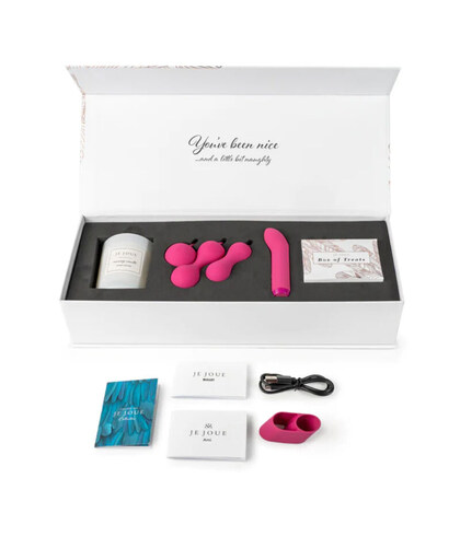 GIFT SET Caixa de bem-estar sexual com vibrador, bolas de Kegel e vela