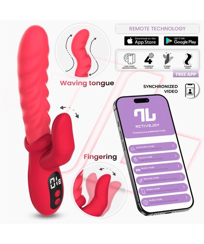TINGLY WAVE Vibrador con control por app, 9 modos de finger wiggling