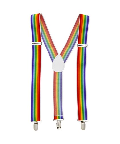 BRETELLES COULEURS DRAPEAU LGBT+ Bretelles ajustables aux couleurs du drapeau lgbt+