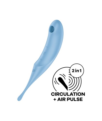 SATISFYER TWIRLING PRO Vibrador híbrido con tecnología Air-Pulse y control dual