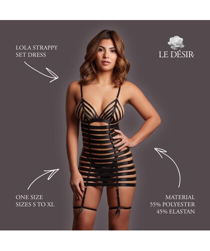 LOLA STRAPPY LE DÉSIR Strappy lingerie dress with open detail
