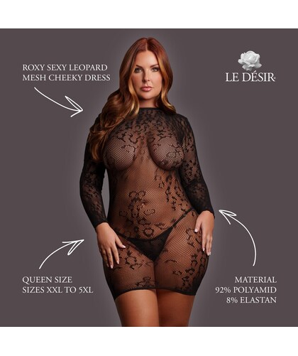 ROXY SEXY LEOPARD MESH Vestido de noite com estampado de leopardo e tecido elástico