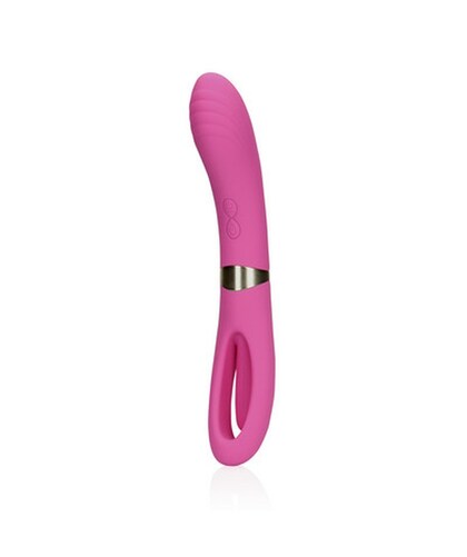 DOUBLE-SIDED Vibrador de doble cara con vibración y lengua en movimiento