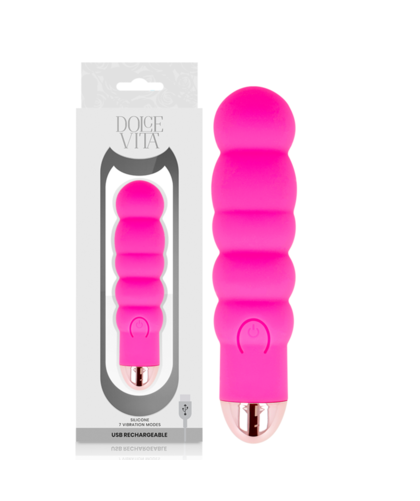 SIX Vibratore ricaricabile in silicone con 7 modalità di stimolazione
