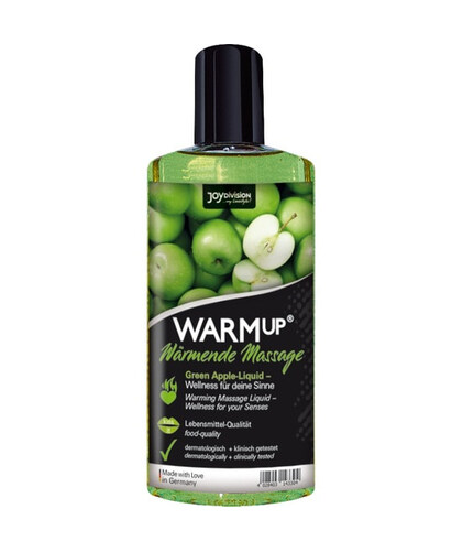 WARMUP GREEN APPLE Indulge in the deliciously tempting taste of apple with our warming edible massage oil.