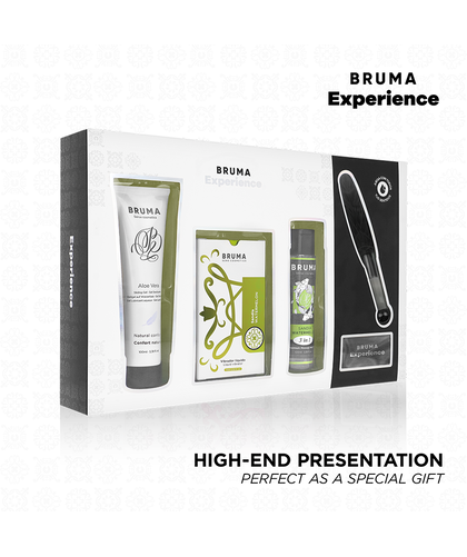 EXPERIENCE KIT Kit de aceite, lubricante, vibrador líquido, pluma y venda