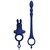 AYAD ANILLO VIBRADOR RABBIT CON PLUG AZUL nº3