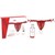 Collant rosso brasiliano + gel scorrevole alla fragola