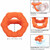 Calexotics - alpha all star ring - anillo naranja