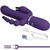CAMMY VIBRATORE TRIPLO MULTIFUNZIONE 4 IN 1 VIOLA nº7