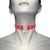 CHIC DESIRE - COLLAR CUERO VEGANO ROJO ACCESORIO CORAZÓN CON
