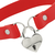 CHIC DESIRE - COLLAR CUERO VEGANO ROJO ACCESORIO CORAZÓN CON