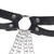 CINTURON DE CADENAS ANILLAS CUERO NEGRO TALLA ÚNICA nº5