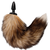 CAUDA NATURAL COM PLUG ANAL DE SILICONE 10 CM nº1
