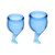 CONJUNTO DE 2 COPOS MENSTRUAIS FEEL SECURE SATISFYER AZUL ES
