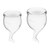 CONJUNTO DE 2 COPOS MENSTRUAIS FEEL SECURE SATISFYER TRANSPA