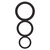 CONJUNTO DE ANÉIS PARA O PÉNIS ROUND COCK RINGS SET PRETOS n