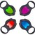 Darkblack Anillo Vibrador con Led Control Remoto USB Silicon