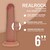 DILDO REALISTICO DUAL DENSITY SILICONE SLIDING SKIN 6 /15.5