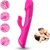 DILDO VIBRADOR COELHO SILICONE FÚCSIA nº1