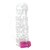 Funda para el Pene Texturizada con Bala Vibradora Transparen