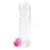 Funda para el Pene Texturizada con Bala Vibradora Transparen