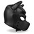 Maschera Cane in Neoprene con Muso Rimovibile Nero Taglia Un